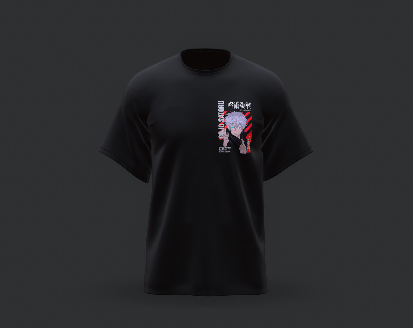 Limitless Rage – Gojo Satoru Oversized Tee (Black)