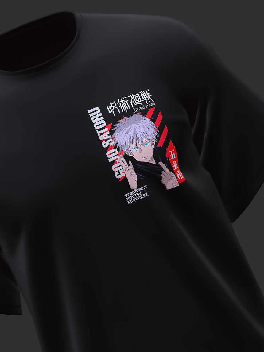 Limitless Rage – Gojo Satoru Oversized Tee (Black)